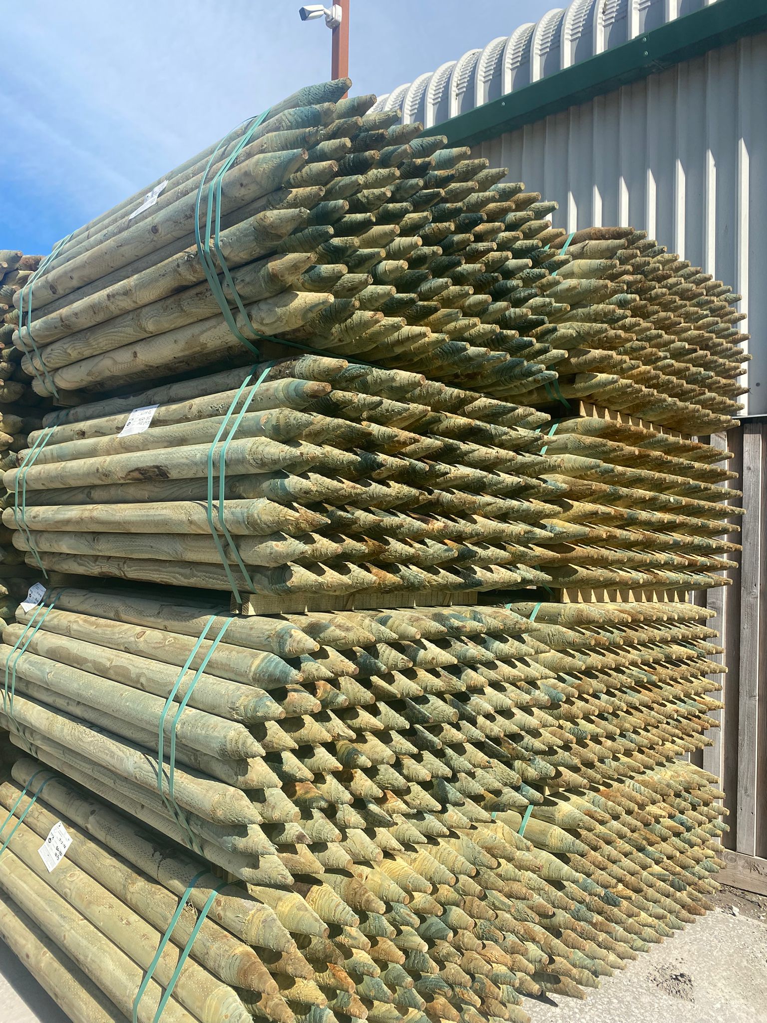 Platinum Incised Round Pointed Post - 85mm x 1.65m