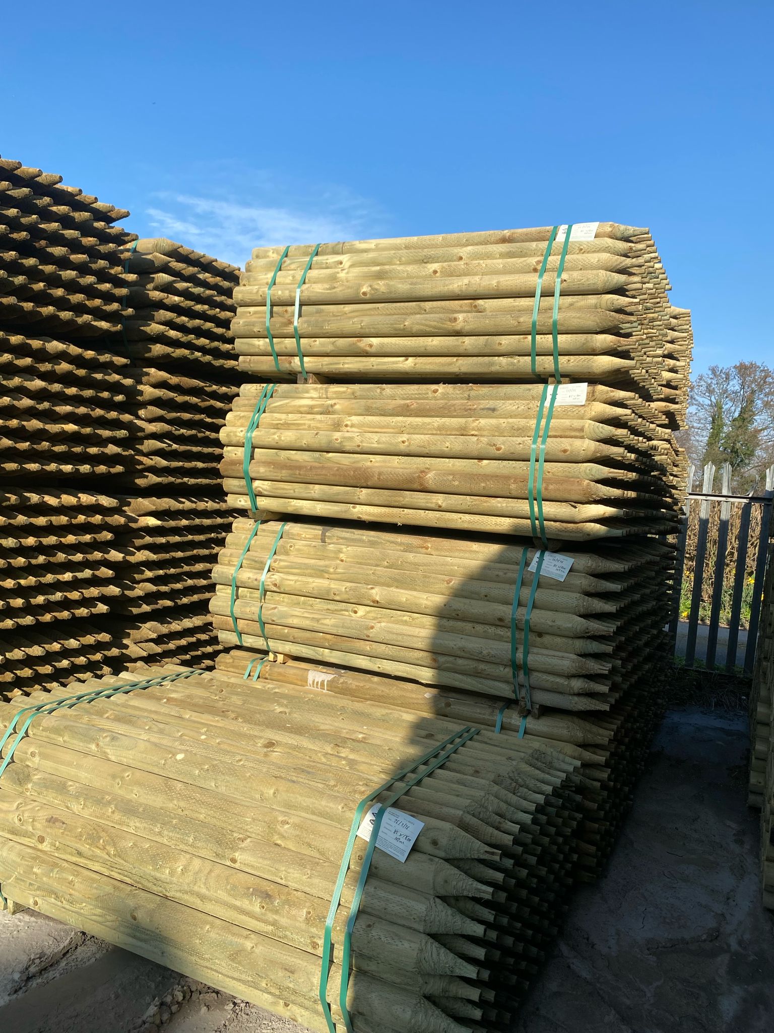 Platinum Incised Round Pointed Post - 85mm x 1.8m