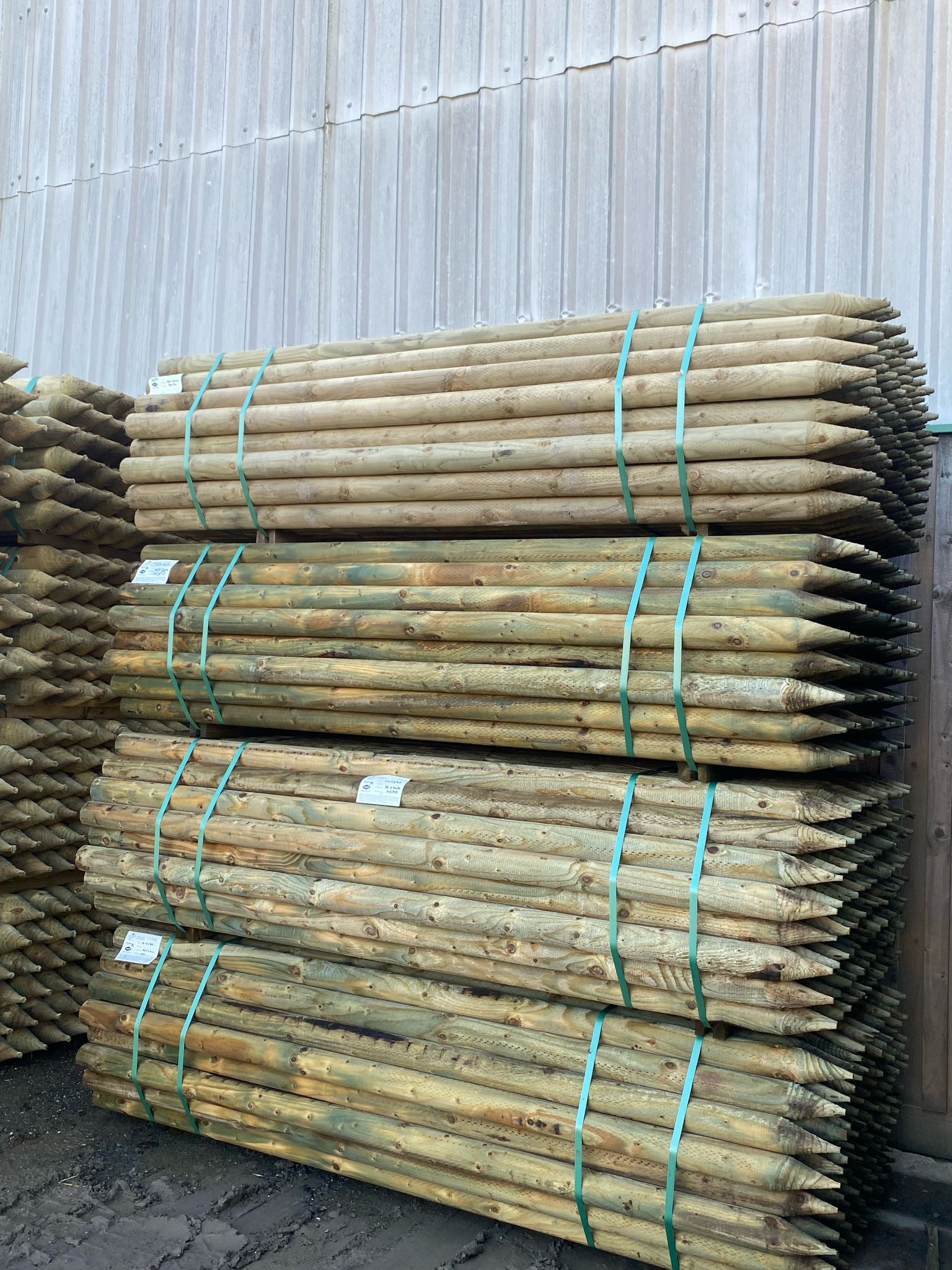 Platinum Incised Round Pointed Post - 85mm x 2.4m
