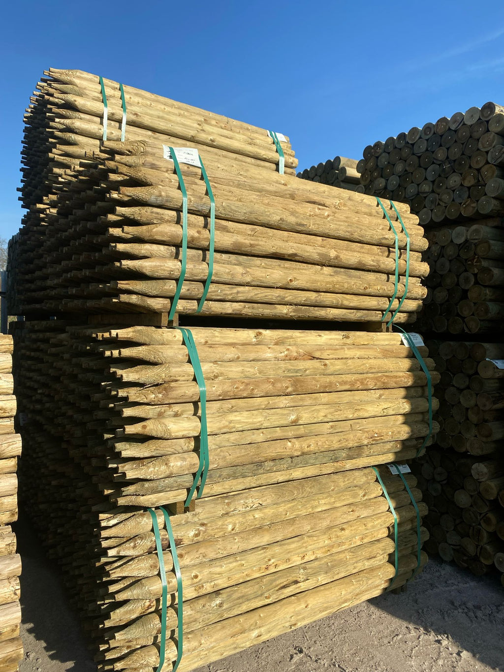 Uniform Peeled Fence Post - 2-3" x 1.65m