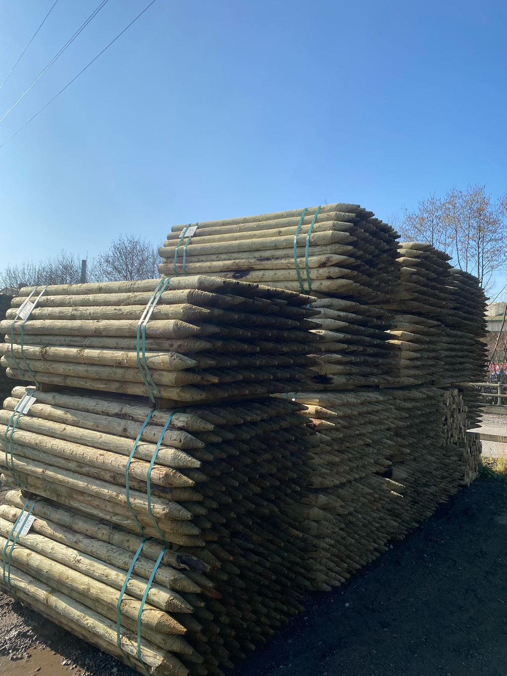 Uniform Peeled Fence Post - 3-4" x 1.65m