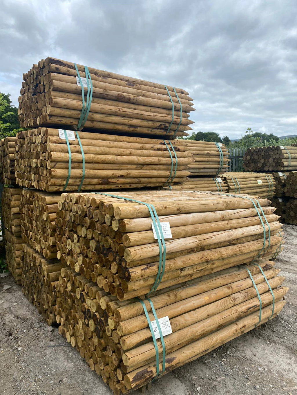 Uniform Peeled Fence Post - 3-4" x 1.8m