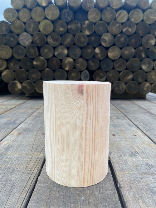 Platinum Glue Lam 120mm Round timber sample side view