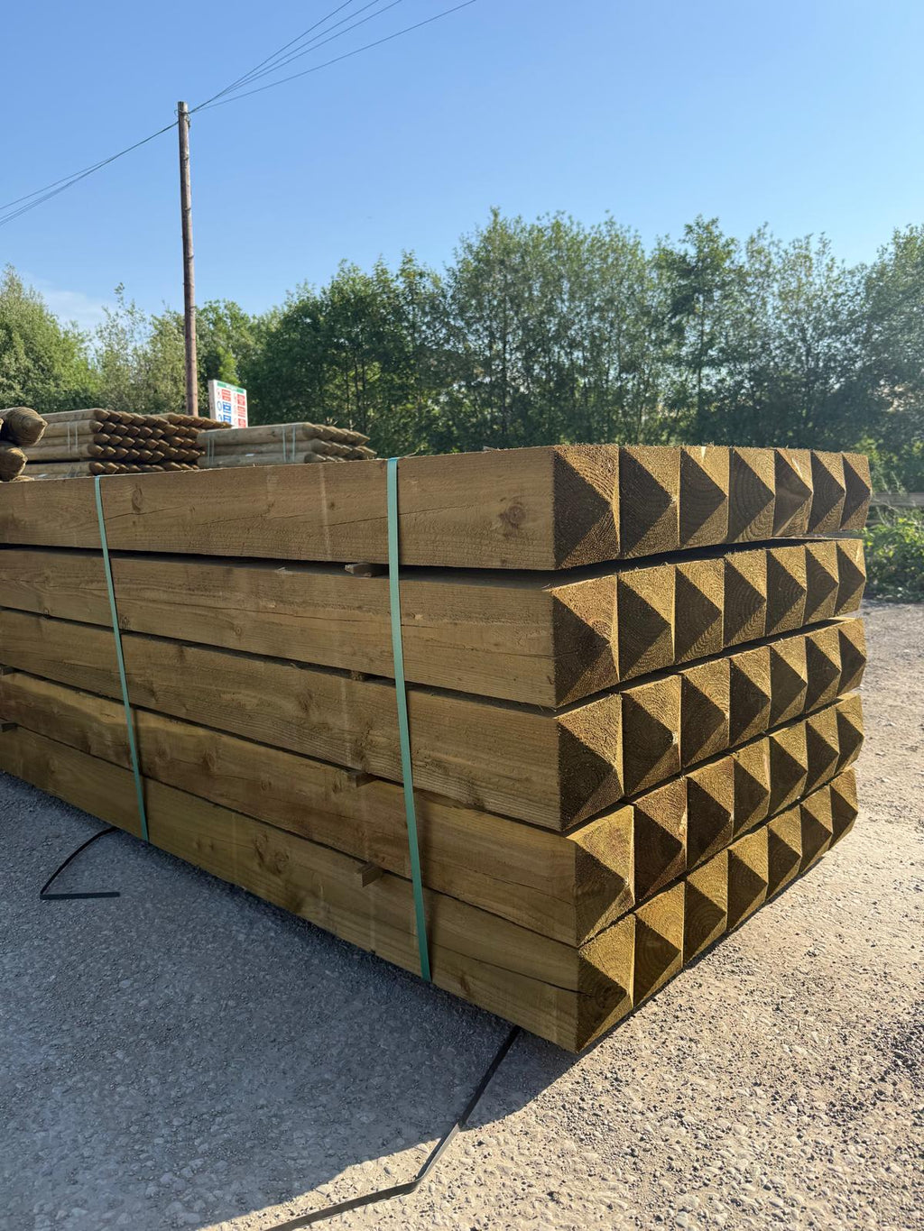 150 x 150 x 2.4m 4WW 3 square sawn timber post